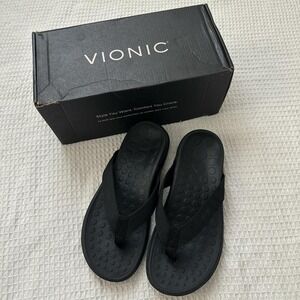 New Vionic black 44 wave flip flop sandals